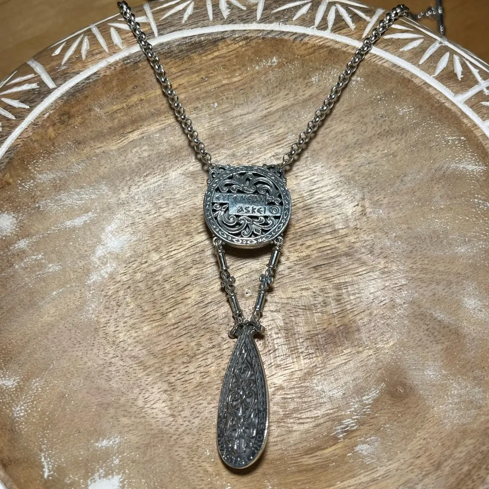 Konstantino Labradorite 18K Yellow Gold & Sterling Silver Drop Pendant Necklace - Image 9