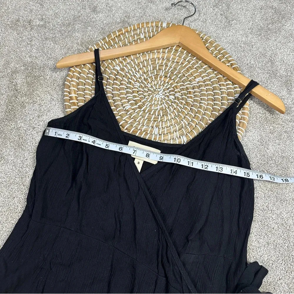 Cleobella Aria Wrap Tassel Fringe Rayon Mini Dress V-Neck Boho Black Size S - Image 11