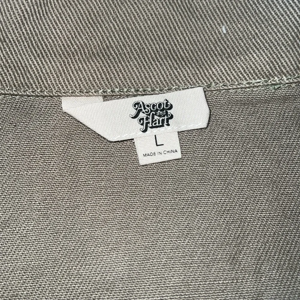 NWT Ascot and Hart Green Khaki Utility Graphic Shirt Jacket AA3 Size L - Image 3