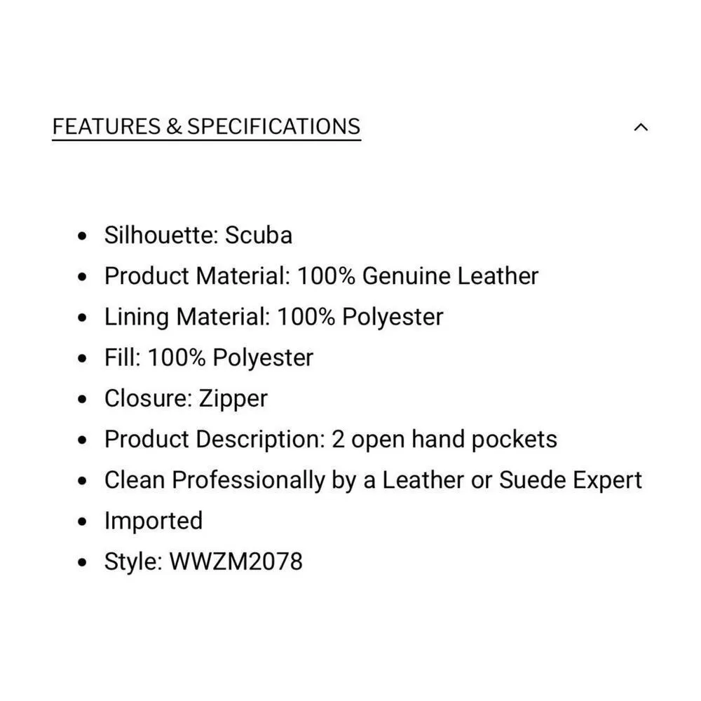 WILSONS LEATHER | Natalie Thinsulate Genuine Leather Jacket Full Zip Black L - Image 9