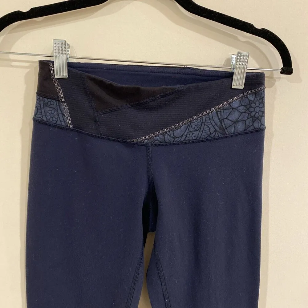 Lululemon Quilted Reversible Wunder Under Pant Prisma Inkwell Black Size 4 - Image 3