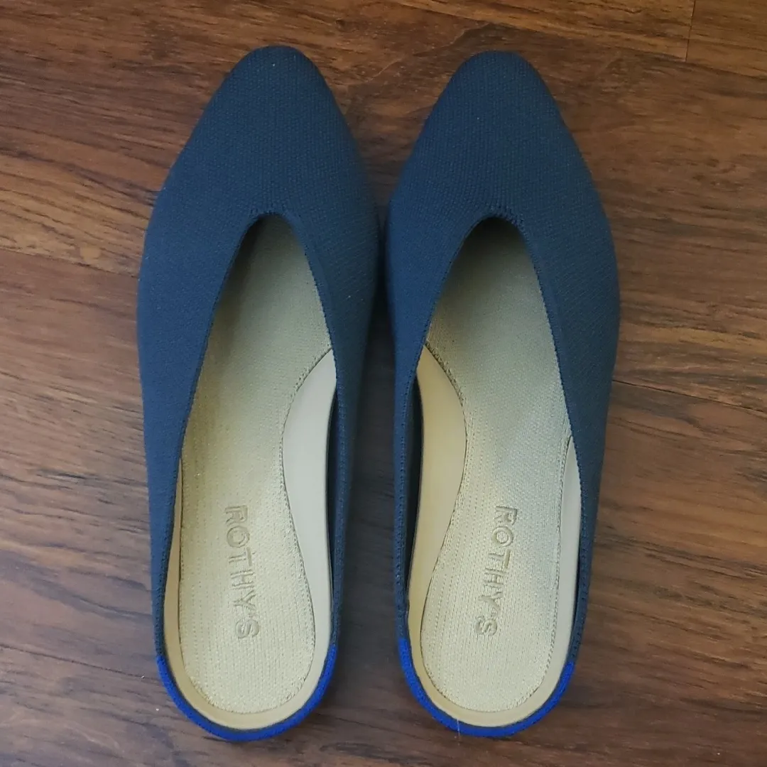 Rothys Womens Classic Navy Mules Size 7.5 - Image 2
