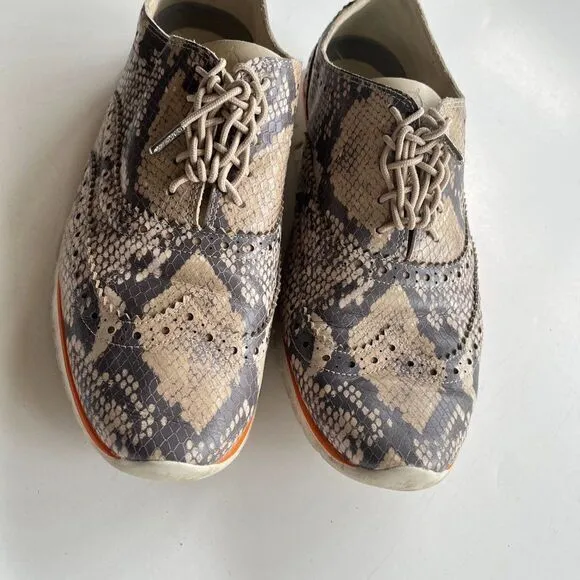 Cole Haan ZERØGRAND Wing Ox Closed Hole Ii Python Printed Leather Shoes‎ … - Image 3