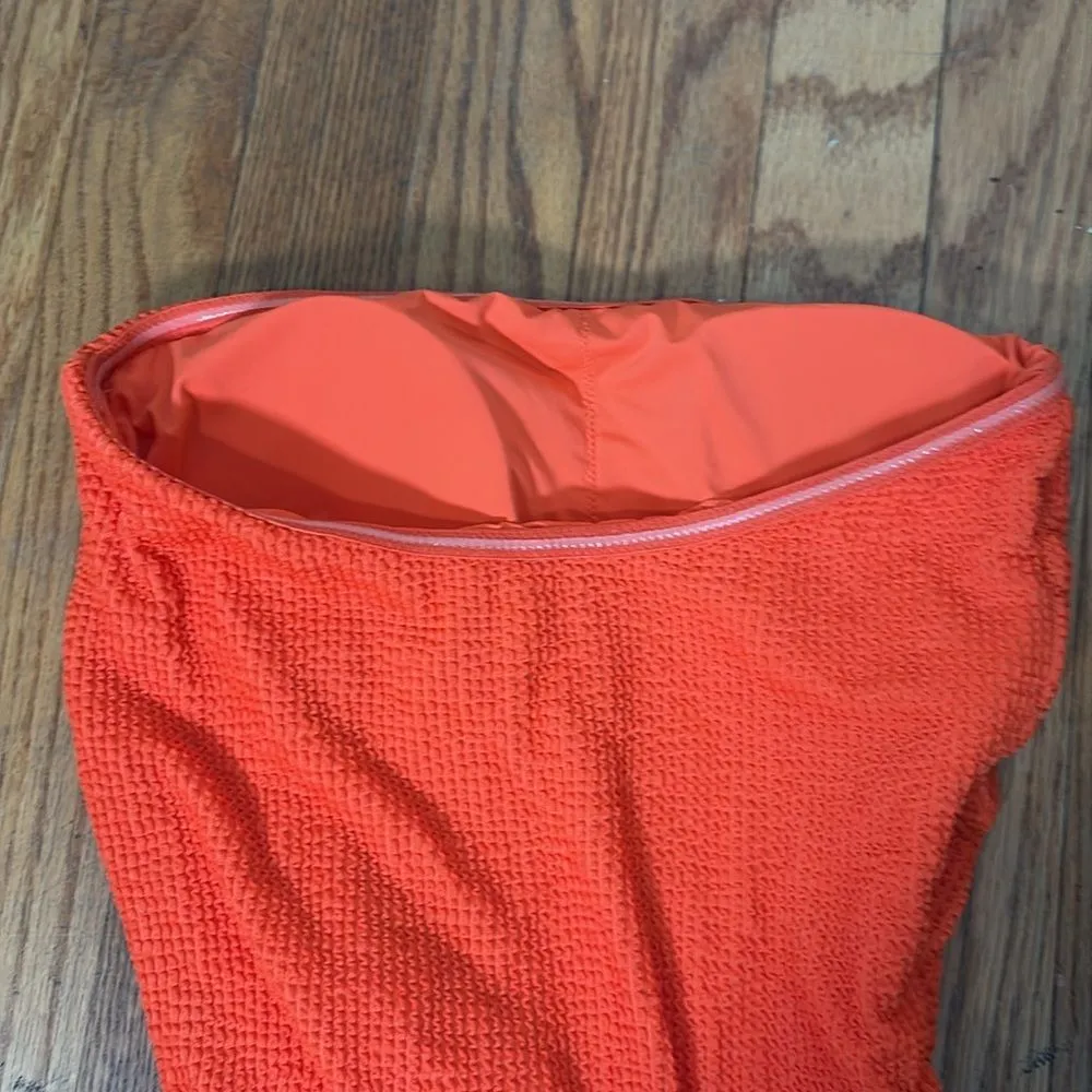 Andie Kauai One Piece Swimsuit textured‎ Vermillion Orange size S NWT - Image 6
