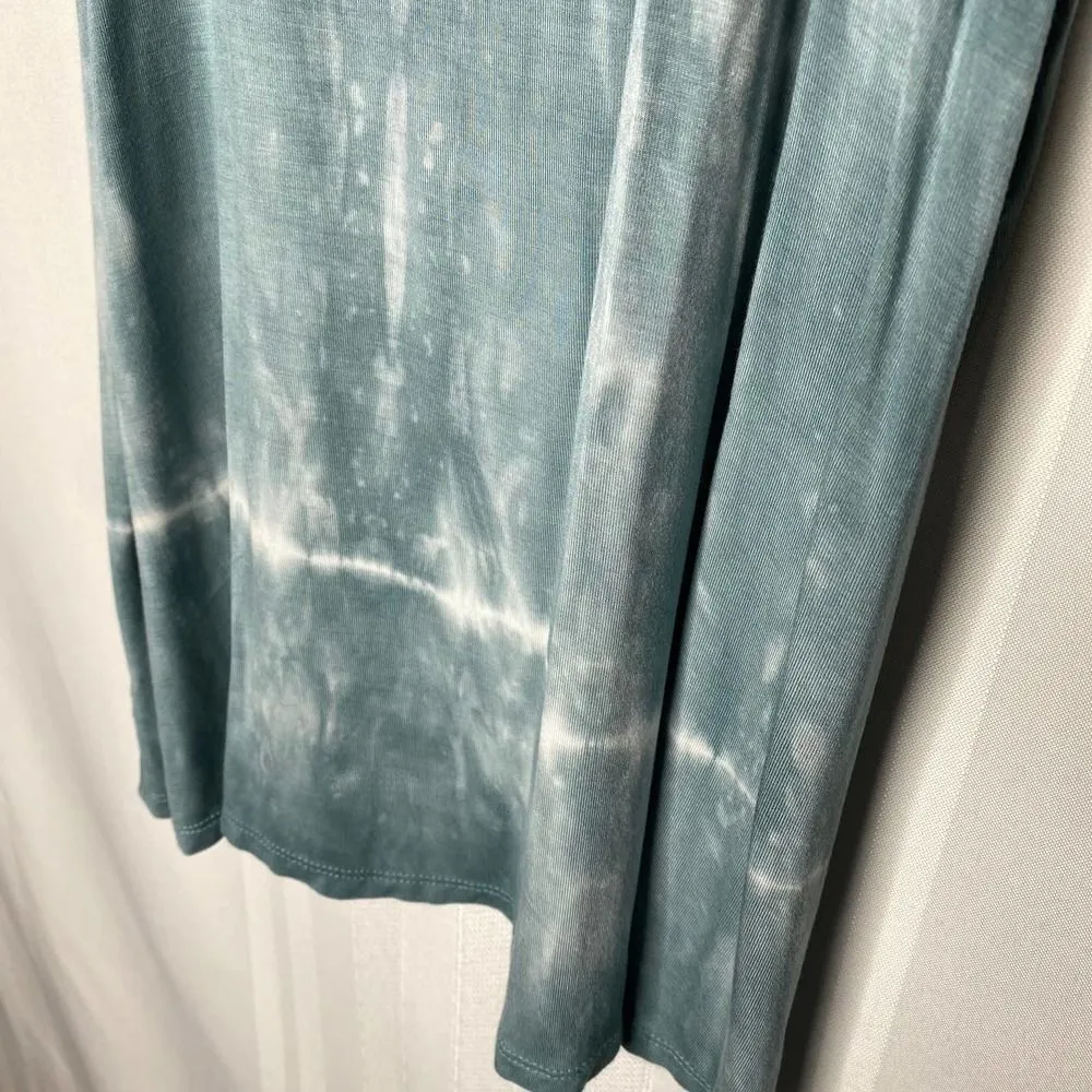 American Eagle Soft & Sexy Cage Neck Tie-Dye Tank Top Small Blue White Women's - Image 5