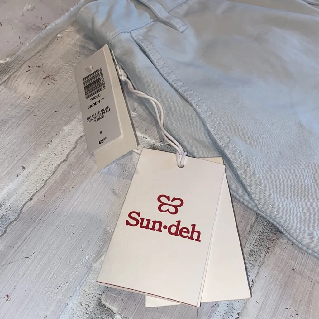 NWT Aritzia Sundeh Sundays best Jaden 7” fluid blue chino shorts - Image 9