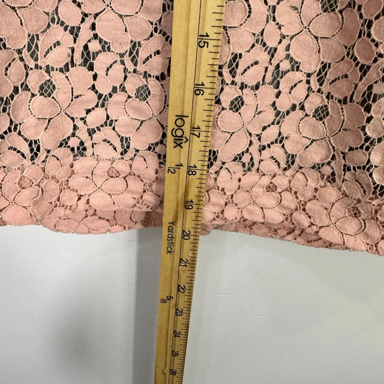 J.Crew The Pencils Skirt 8 Pink Floral Lace Overlay Feminine Preppy Coquette - Image 4