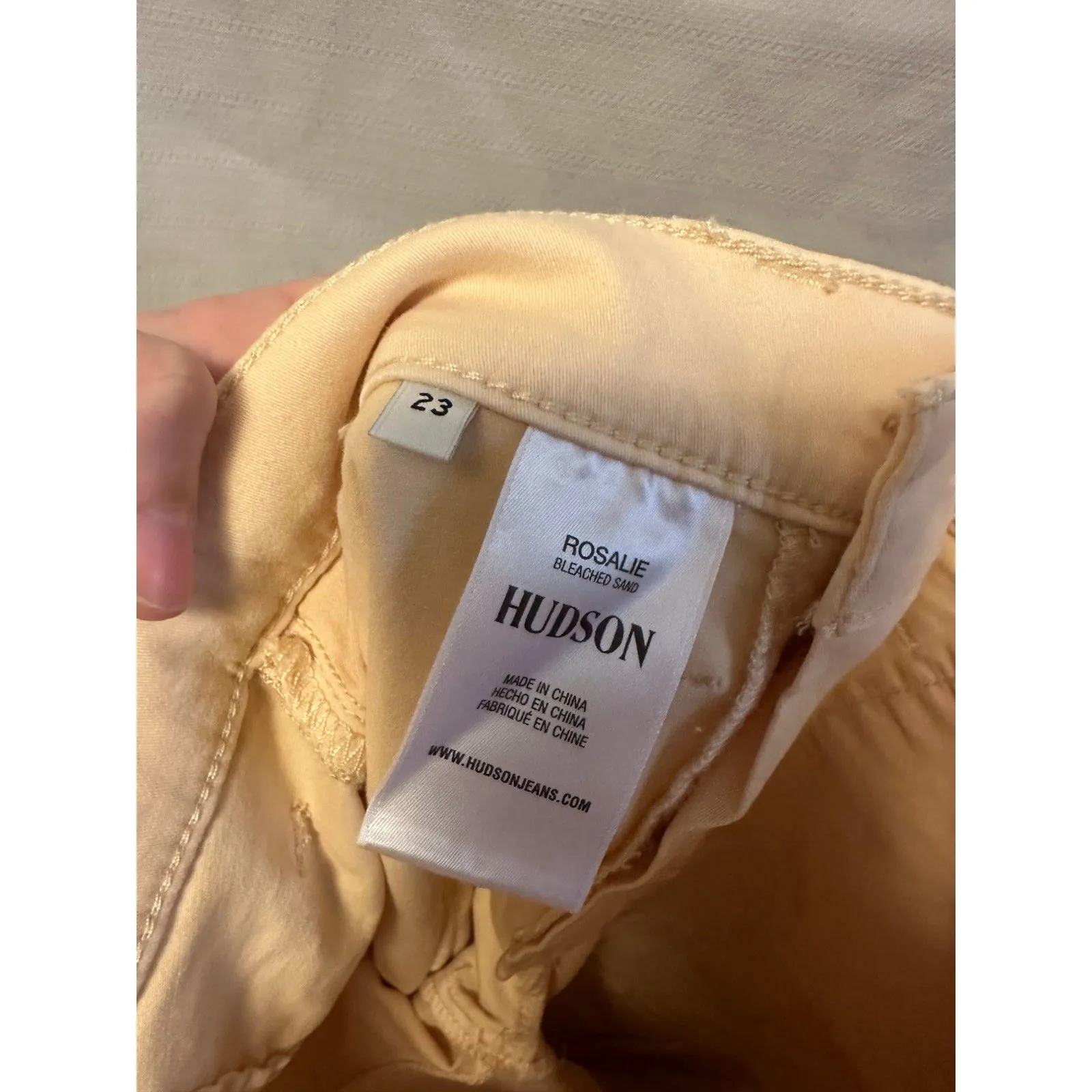 NWT Hudson Rosalie High Rise Wide Leg Cargo Ankle Pants Size 23 Beached Sand - Image 5