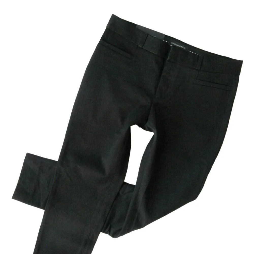 NWT Banana Republic Sloan Fit Skinny in Black Bi-Stretch Slim Ankle Pants 00P - Image 3