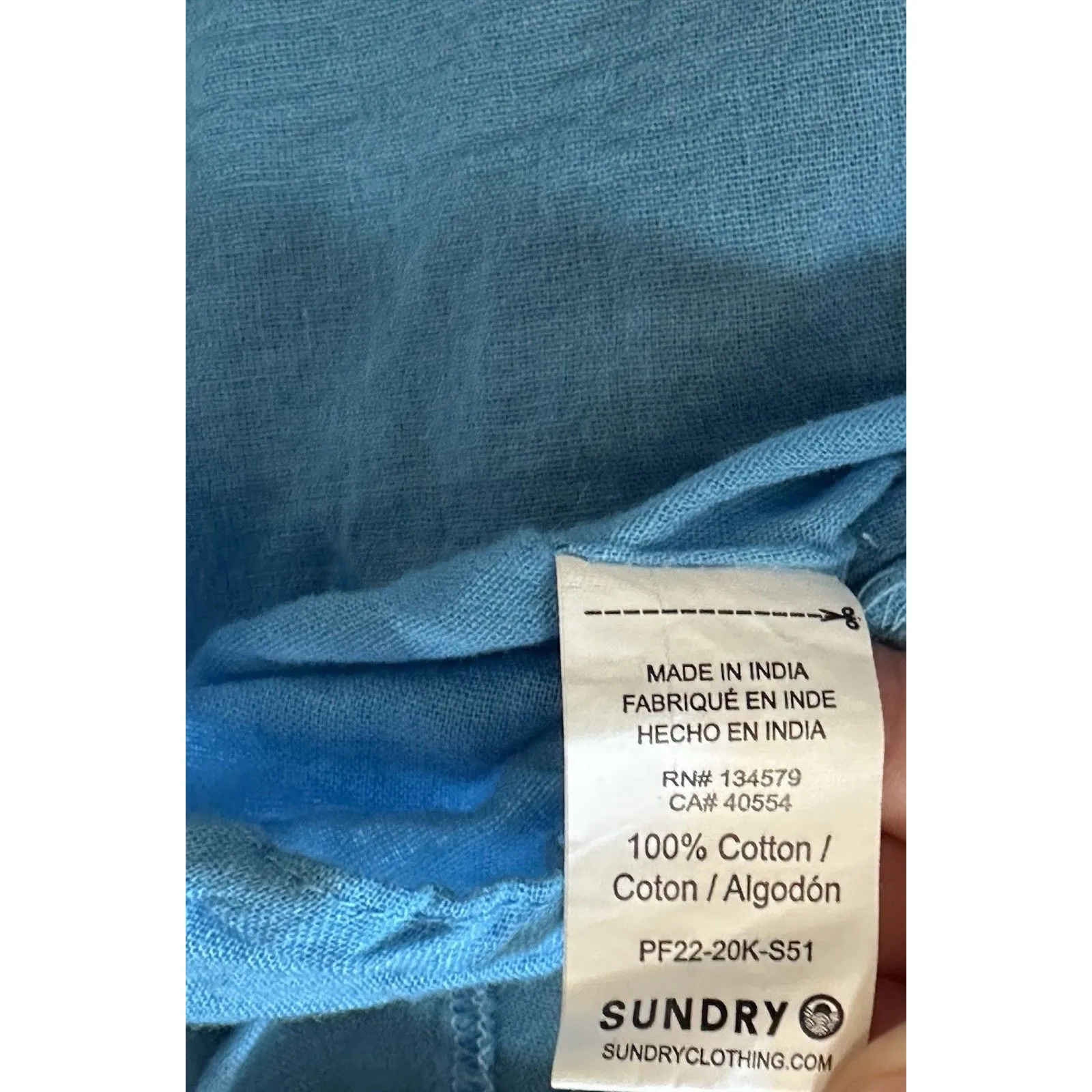 Sundry 100% Cotton Tiered Maxi Skirt Orange Blue Floral Lined Sz Large (3) Boho - Image 9