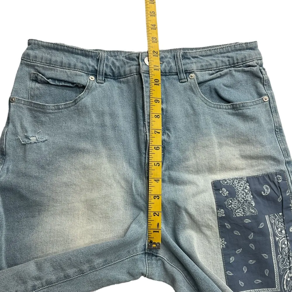 Style & Co Women's Vintage Straight Mom Jeans‎ Size 8 Bandana Roses Cropped - Image 7