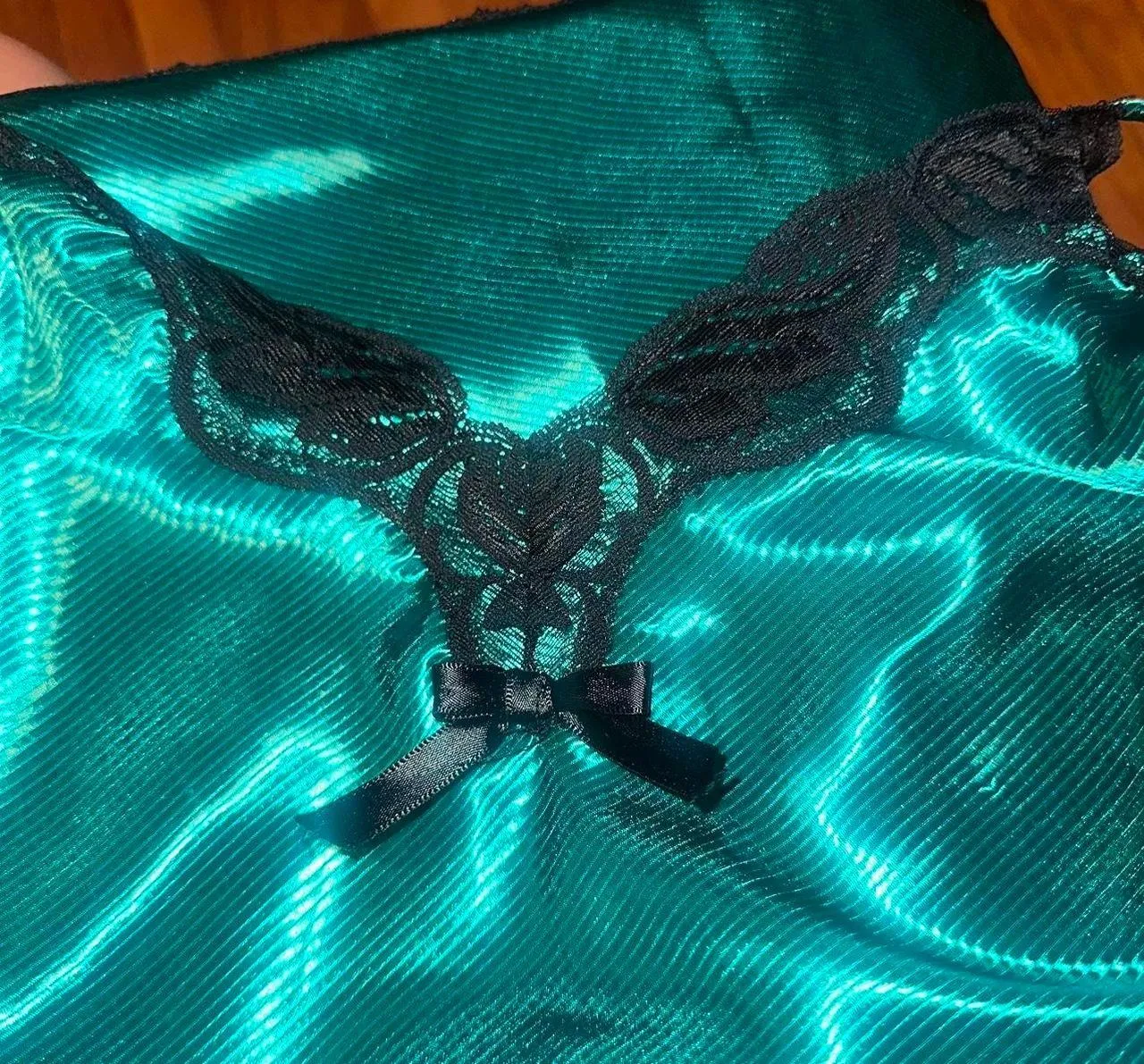 Vintage Emerald Slip Dress - Image 5