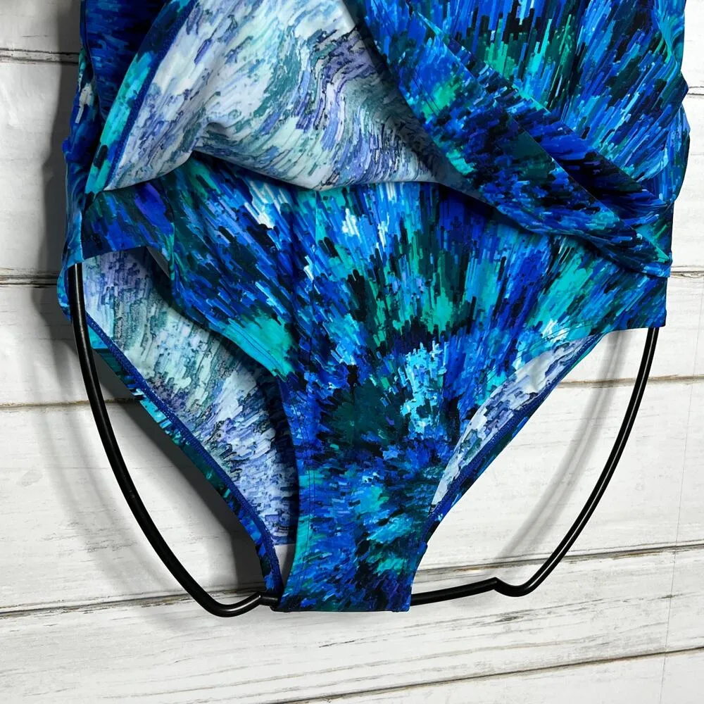 Swimsuits For All Blue One Piece Swimsuit Plus Size 18 - Image 7