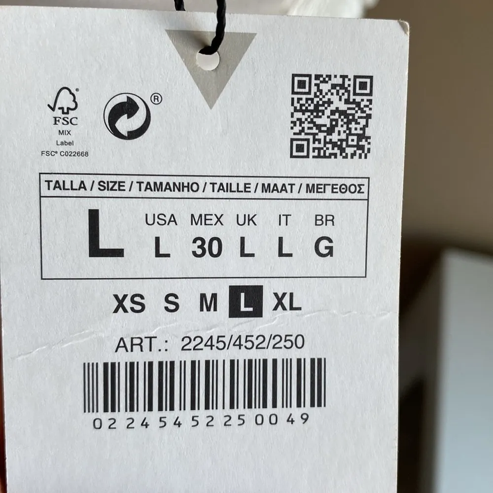 Zara bow tie white stretchy cropped top size large - Image 7