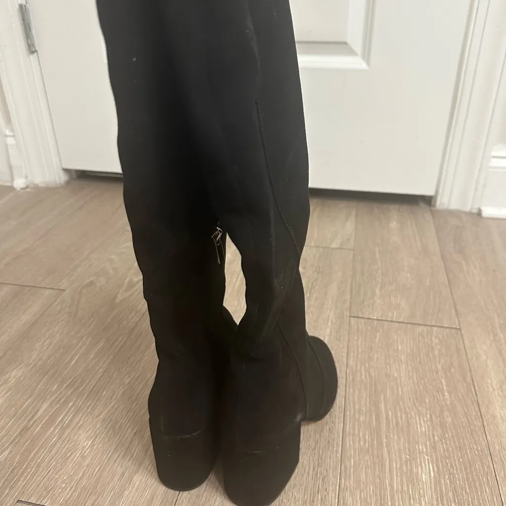 Sam Edelman Thora Black Knee High Block Heel Boots Pointed Toe Size 8.5 - Image 7