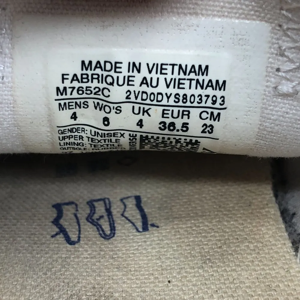 Converse Chuck Taylor All Star Low Top Sneakers Canvas White Mens 4 Womens 6 - Image 7