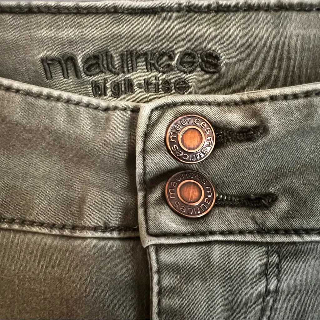 maurices™ Plus Size m jeans High Rise Color Jegging Dusty Olive Green Pants - Image 8