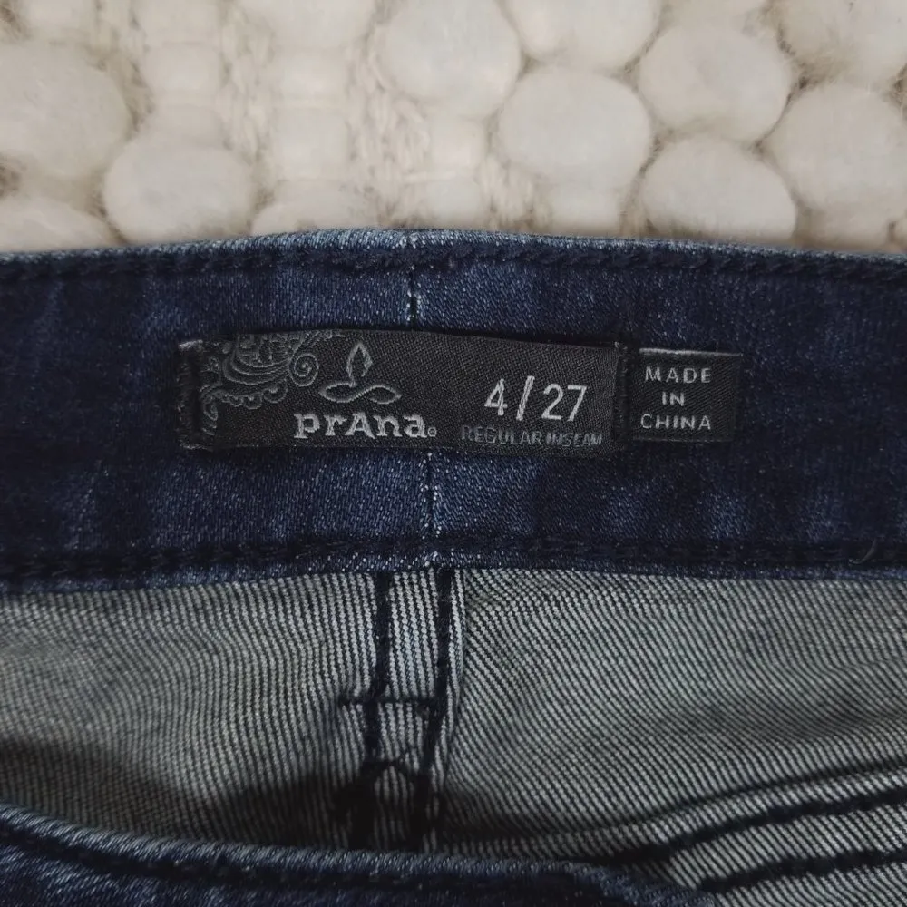 Prana Geneva Bootcut Jeans Dark Blue Wash Sz 4 - Image 4
