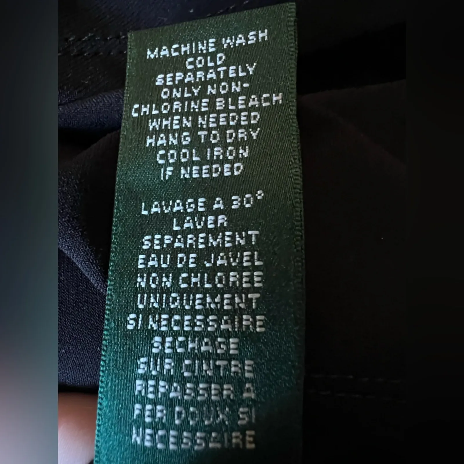 LRL Black Wrap Effect Cowl Neck Elegant Black Midi Dress Classic Holiday - 6 - Image 9