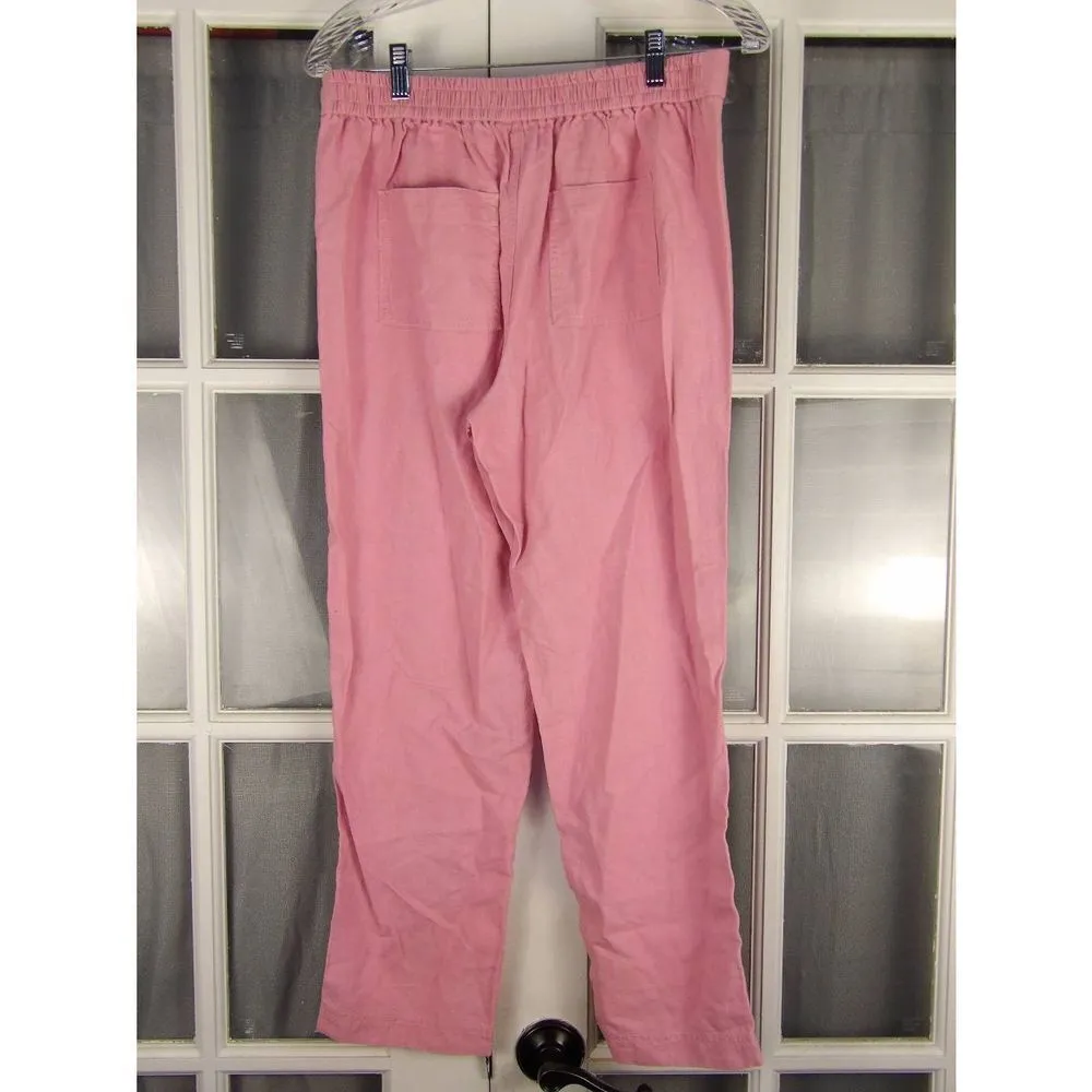 NWT‎ J Crew Womens Bohemian Rose Linen Blend Tie Waist Seaside Pants XS - Image 2