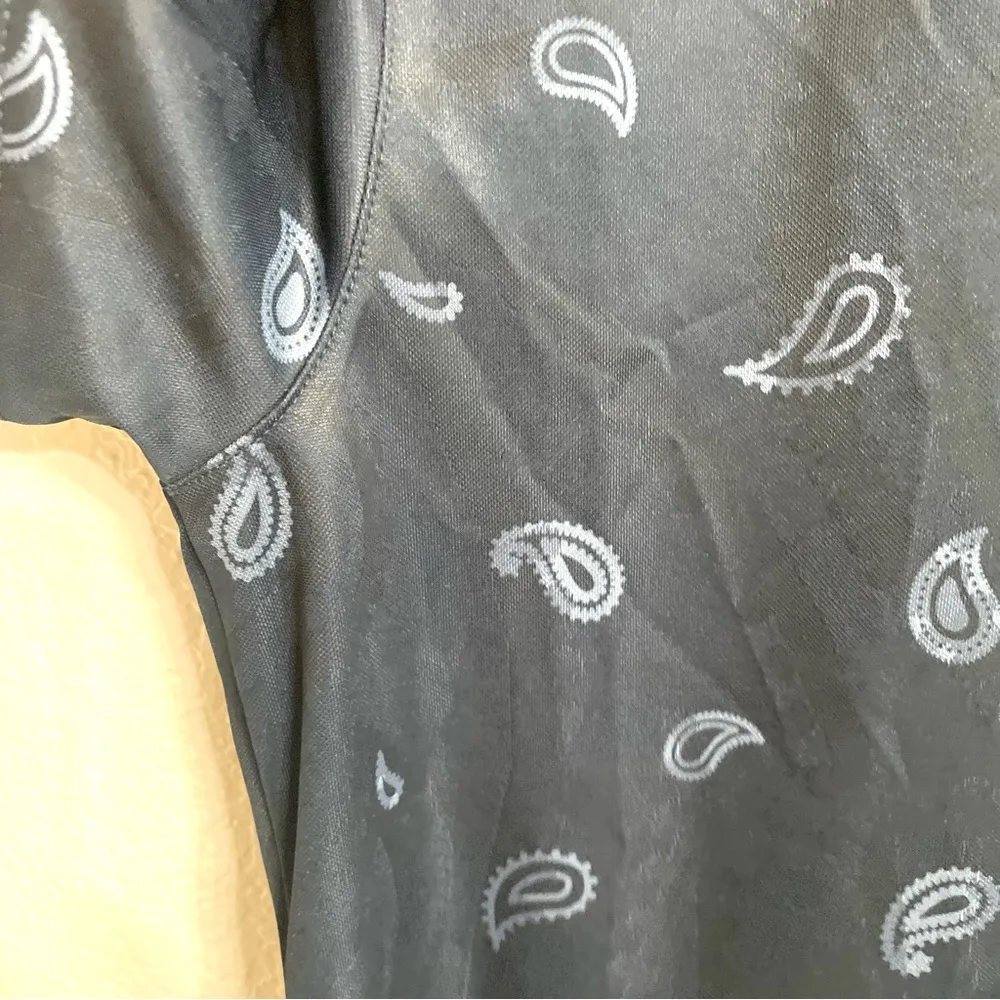 Nike Womens Shirt Top Blue Paisley Dri-Fit Victory Golf Short Sleeve Size Medium - Image 6