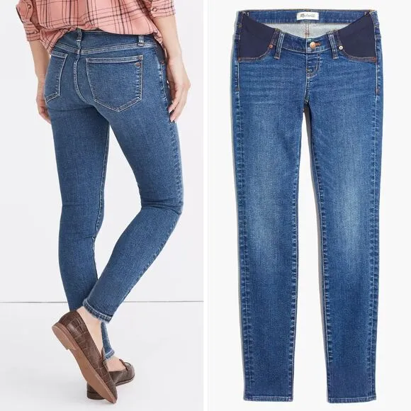 NEW Madewell Maternity‎ Side-Panel Skinny Jeans in Wendover Wash, 29 - Image 2