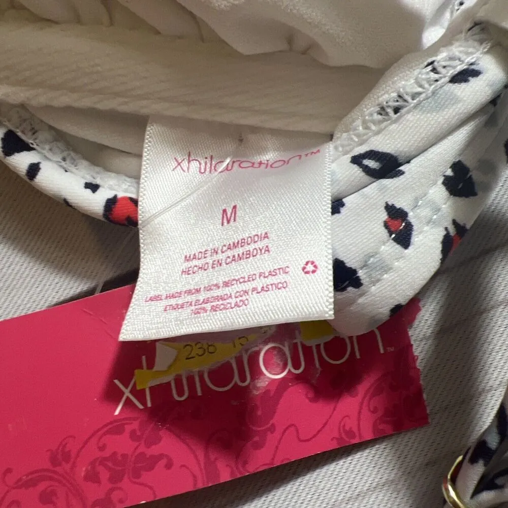 Xhilaration Smocked Bralette Bikini Top  Animal Print Size Medium 4-6 NWT - Image 8