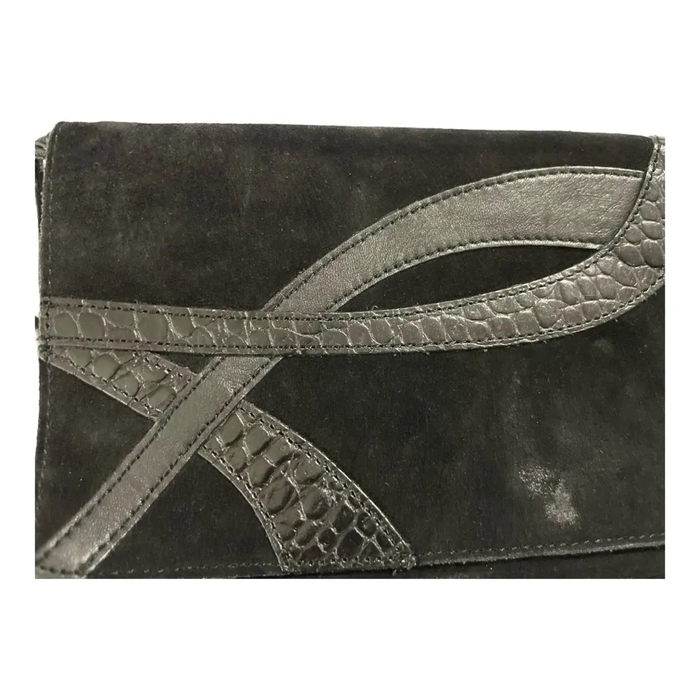 Banana Republic Black /Suede Leather Purse Handbag Shoulder Bag Co - Image 8