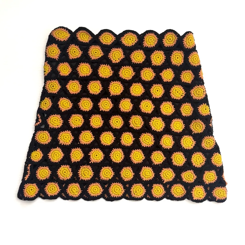 SIMON MILLER Wizzy Crochet Set in Black, Camel, & Kiwi Size Small Yellow - Image 7
