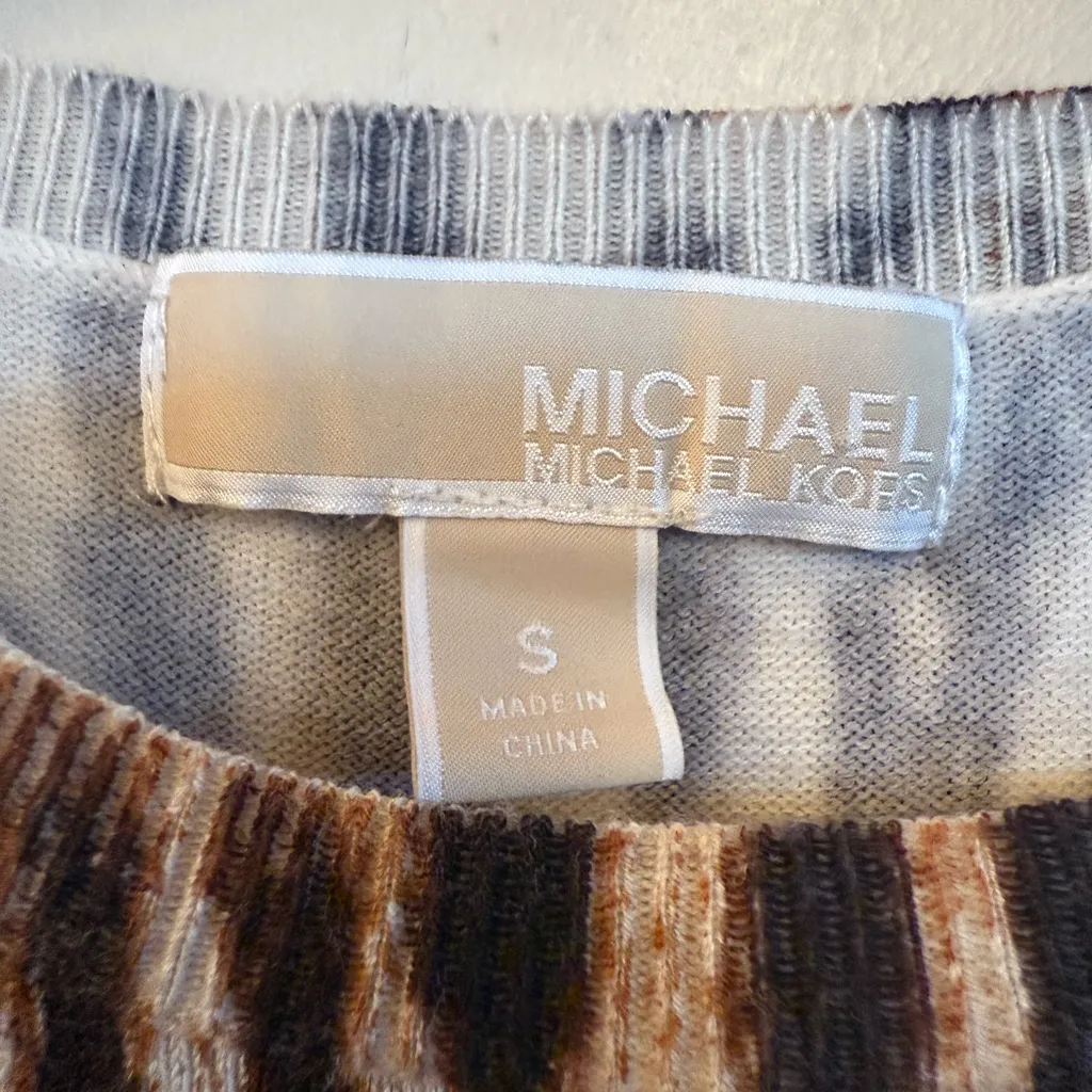 Michael Kors Zebra Print Long Sleeve Dress - Image 4