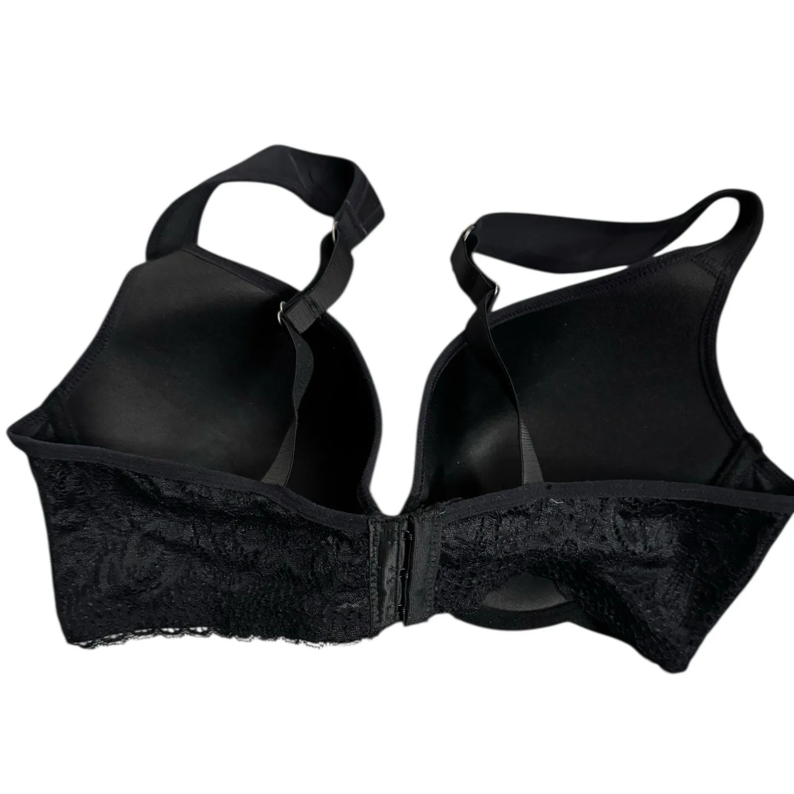 Lucky Brand Convertible Black Bra Size 38D Lace Wide Straps Racerback T Shirt - Image 2
