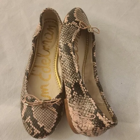 NEW Sam Edelman Felicia‎ Mesa Nude Snake Ballet - Image 4