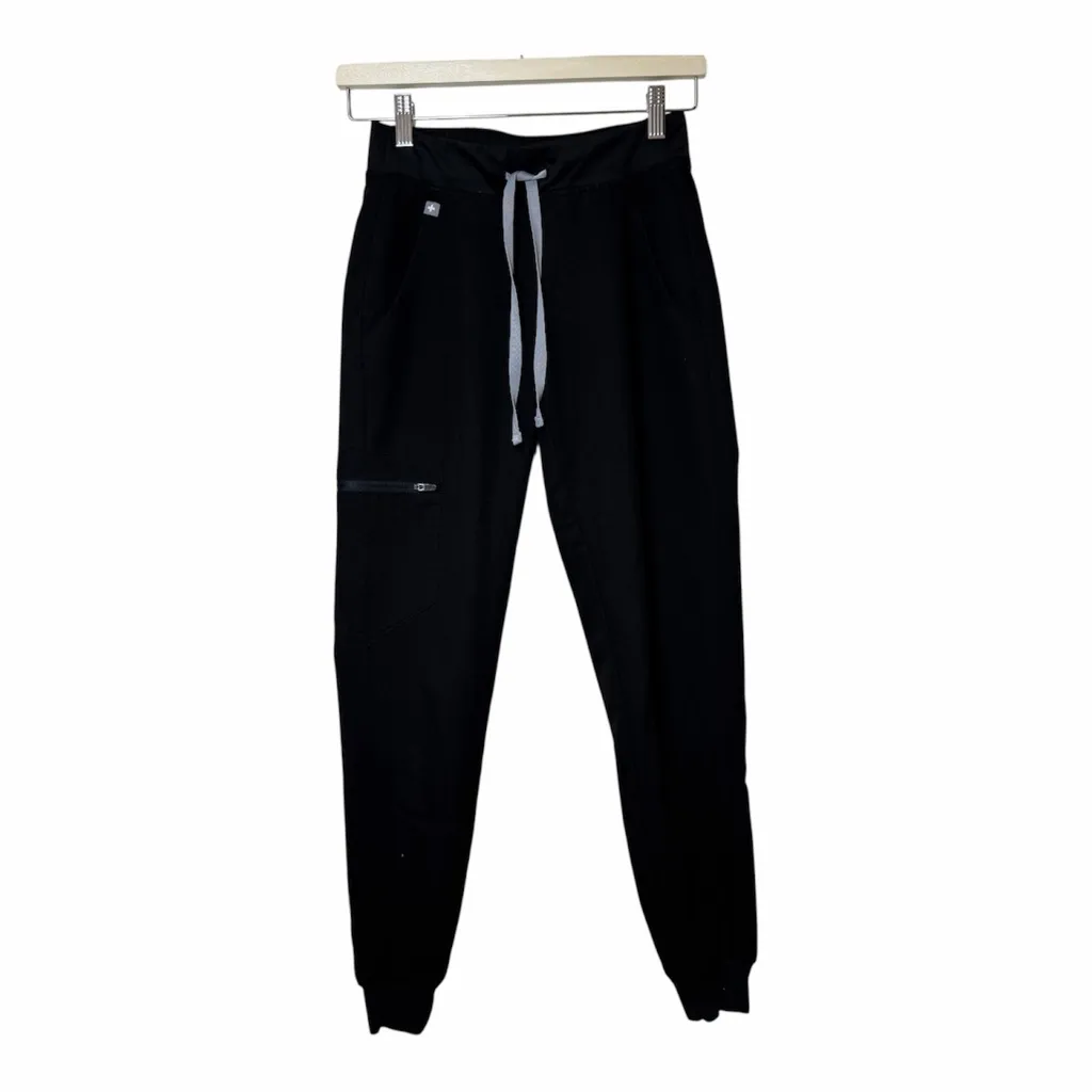 Figs Zamora Jogger Scrub Pants Black Size XXS Technical Medical Nursing Uniform - Image 7