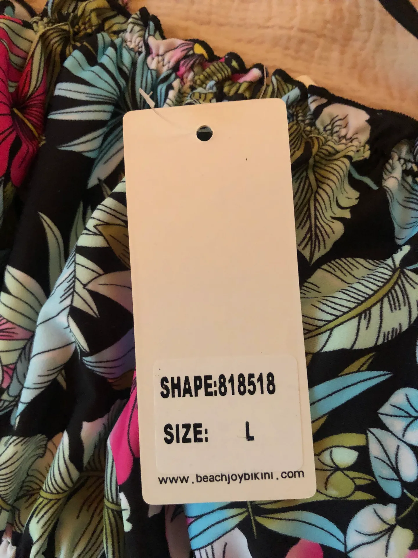 Beach Joy Floral Off The Shoulder Tie Side Bikini Set - Image 2