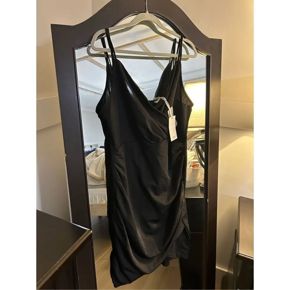 NEW Ruched Spaghetti Straps V-Neck Bodycon Dress XL - Image 6