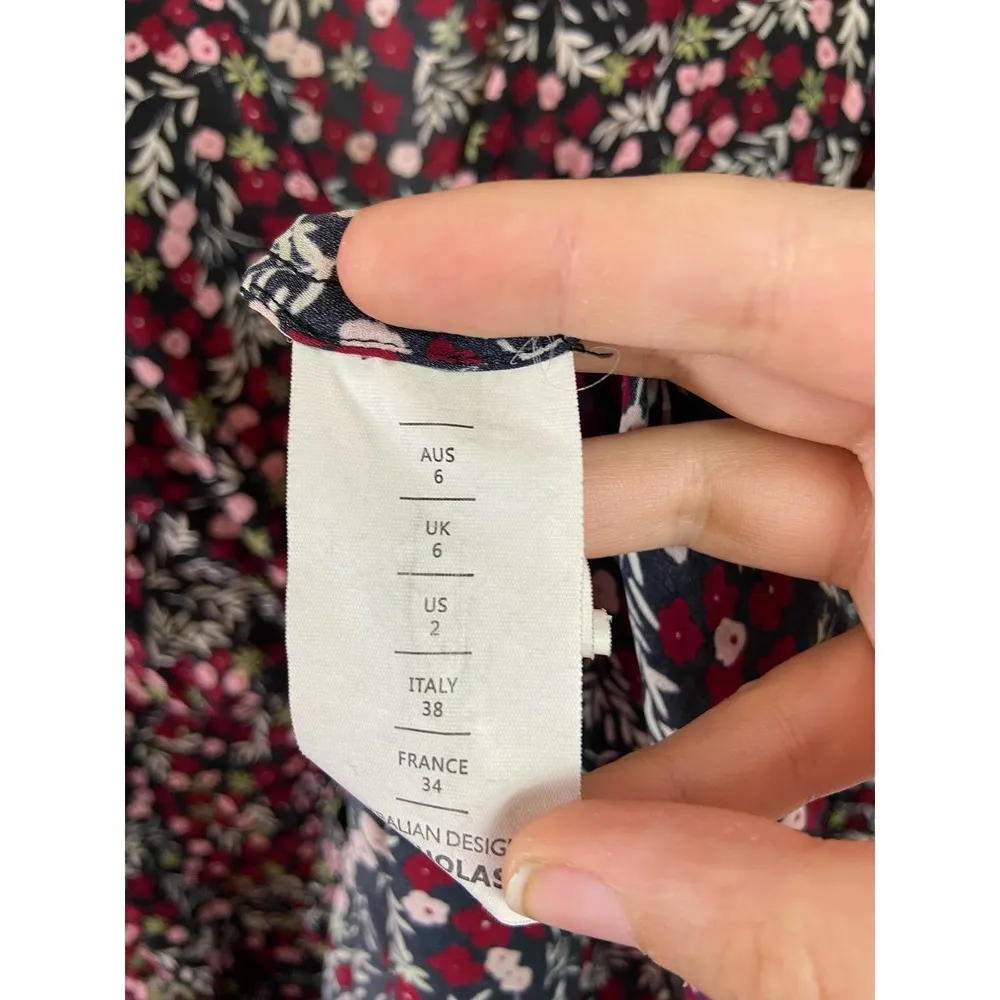 Nicholas silk midi floral dress size 2 - Image 3