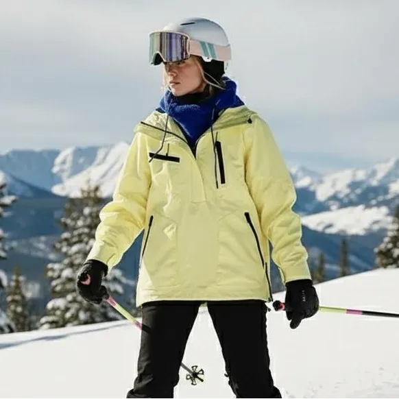 Free People Movement Peek to Peek Popover Rain Jacket Anorak Yellow Sz S Hiking - Image 2