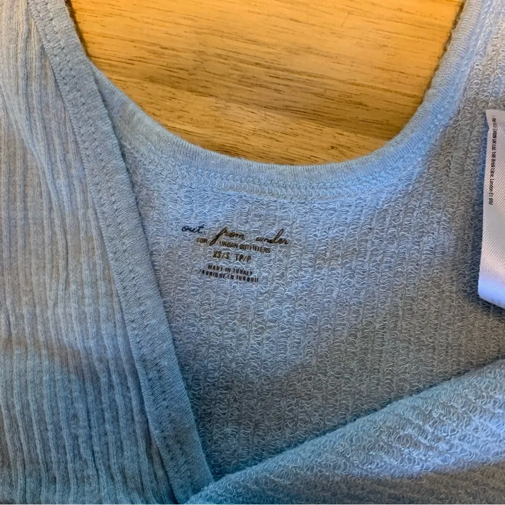 Out From Under  Light Blue V-Neck Crop Top Bralette XS - Image 6