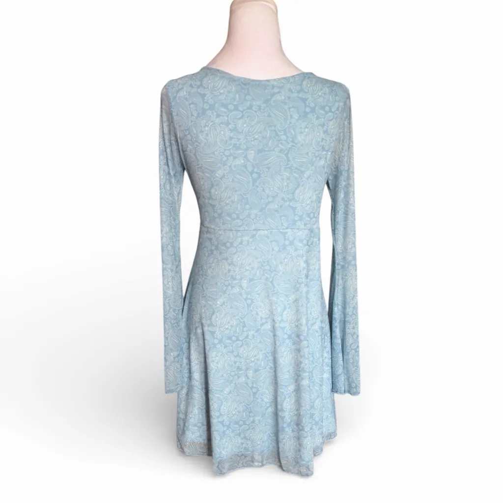 See You Monday Light Blue Long Sleeve Dress NEW Full Lined XL - Image 4