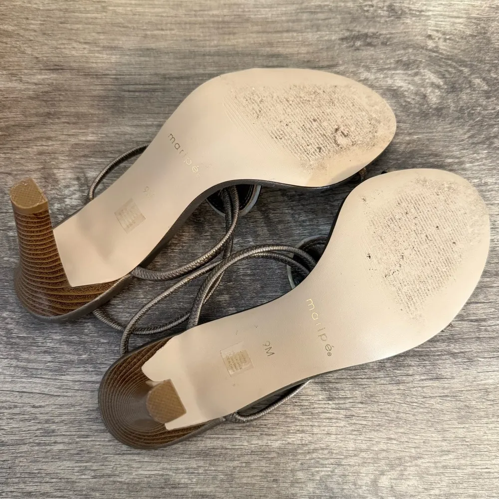 Maripe Leather Heels Shoes Mother of Pearl Abalone Shell Detail Women’s Size 9 - Image 12