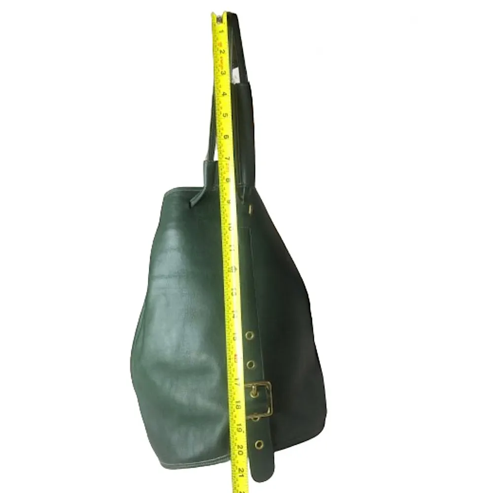 COACH Bottle Green Leather Sling Bag Vintage Backpack 9929 Mint Condition RARE - Image 9