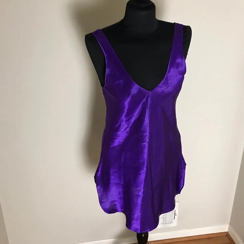Fredricks of Hollywood vintage satin purple slip - Image 3