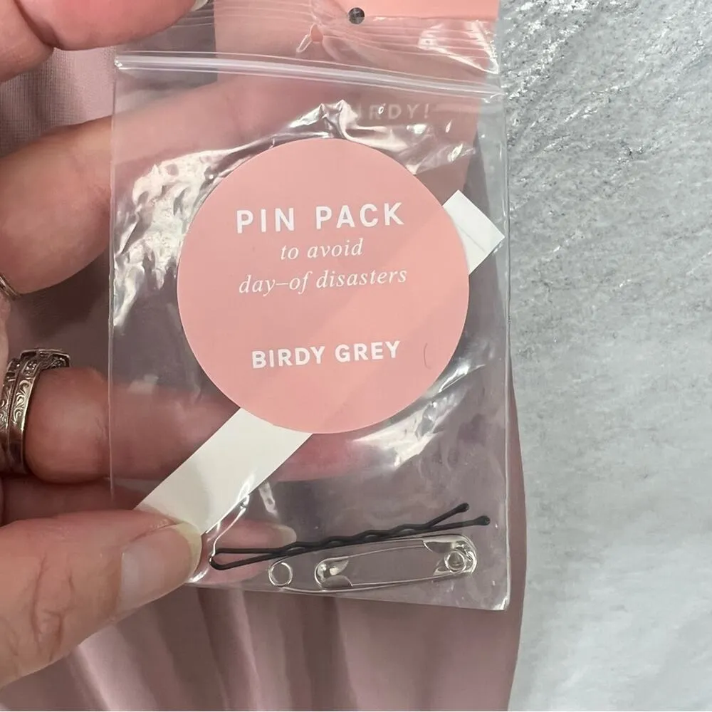 Birdy Grey Jan Chiffon Gown Sleeveless Mauve No Slit Pockets Lined Size 2X NEW - Image 8