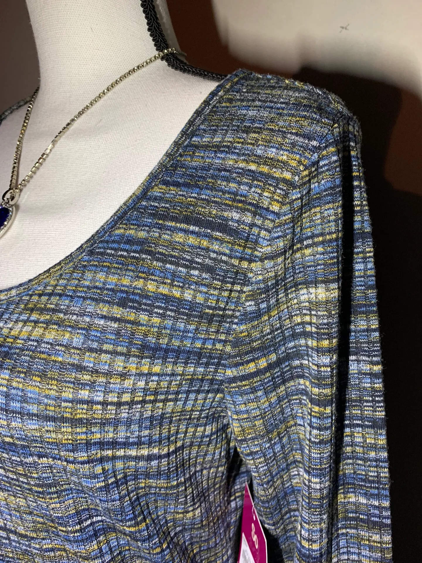 Blue Space Dyed Bodycon Dress - Image 7