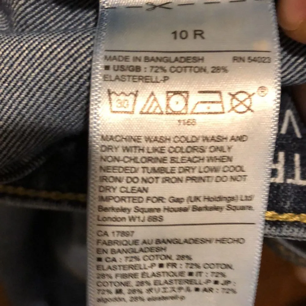 GAP Women’s Medium Wash REAL STRAIGHT Denim Low Rise Jeans Sz 10 - Image 8