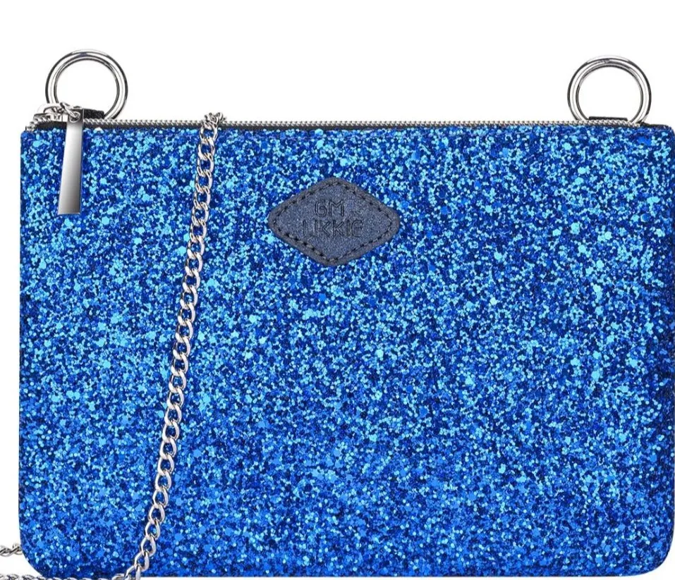 ⚡Women's Blue Sequin Cocktail Glitter Evening Crossbody Shoulder Clutch Handbag - Image 1