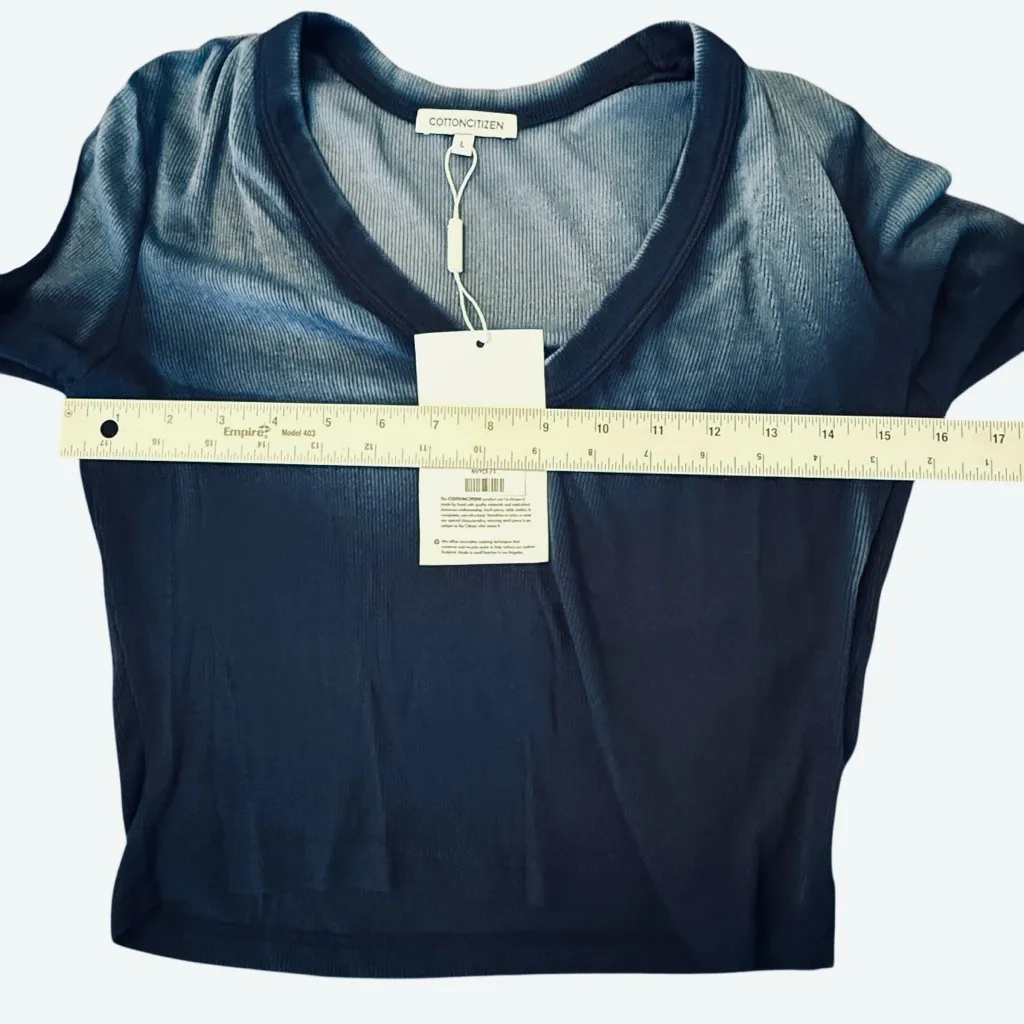 NWT Cotton Citizen Verona Crop U Neck Shirt Women’s Size Large - Image 9