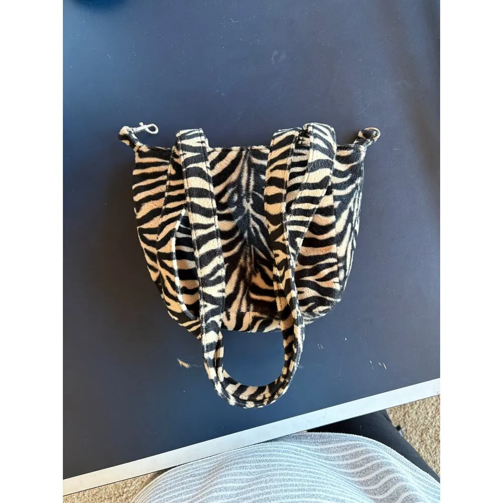 Y2K Tiger Print Shoulder Bag Furry Bratz 2000s Bimbocore Cheetah Girls Purse - Image 2