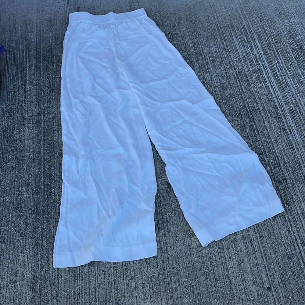 House of Harlow 1960 Tropical Palm Leaf Printed Wide Leg Pants Size S White - Image 6