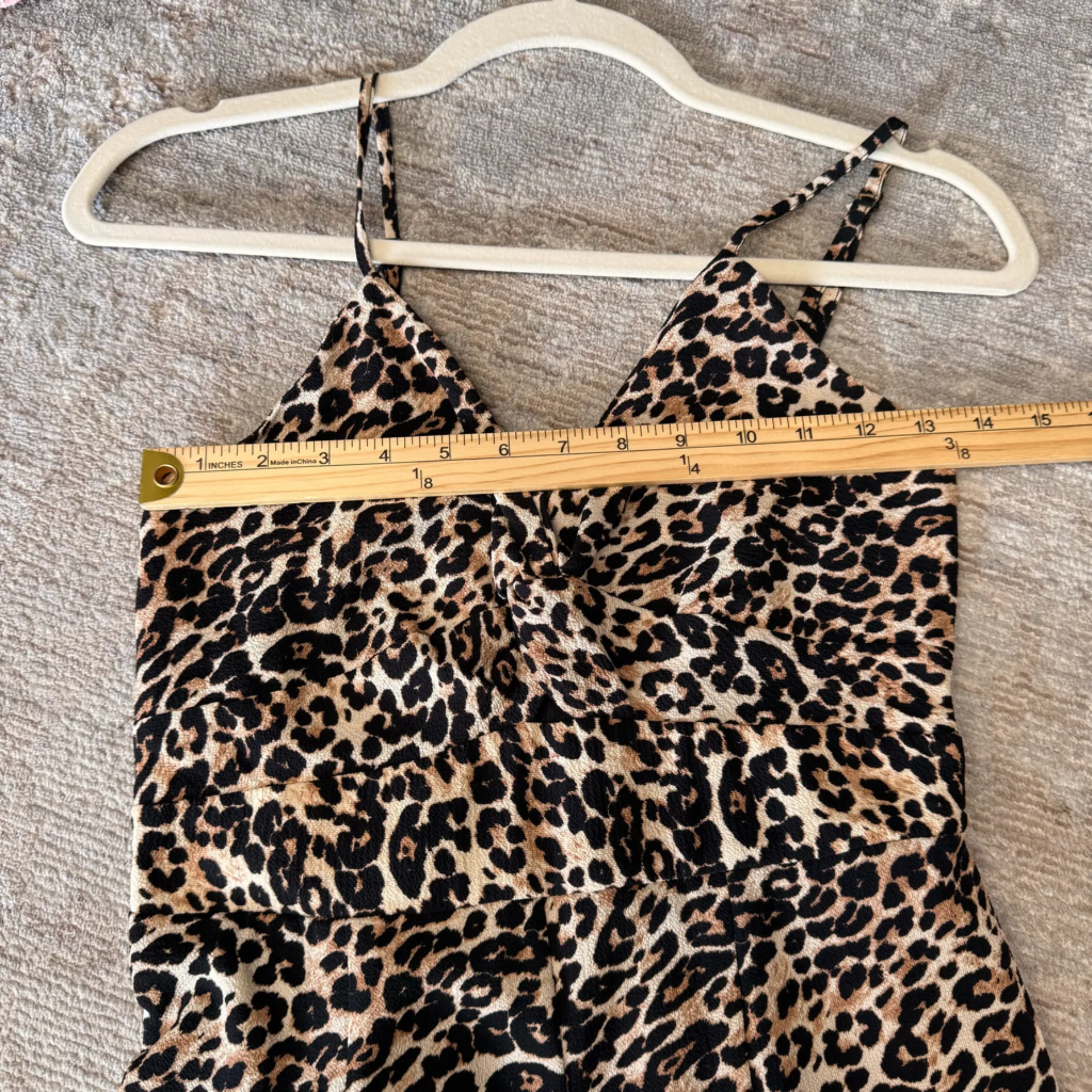 Crystal Sky Juniors Strappy Leopard Print Jumpsuit Brown Size XS - Image 5